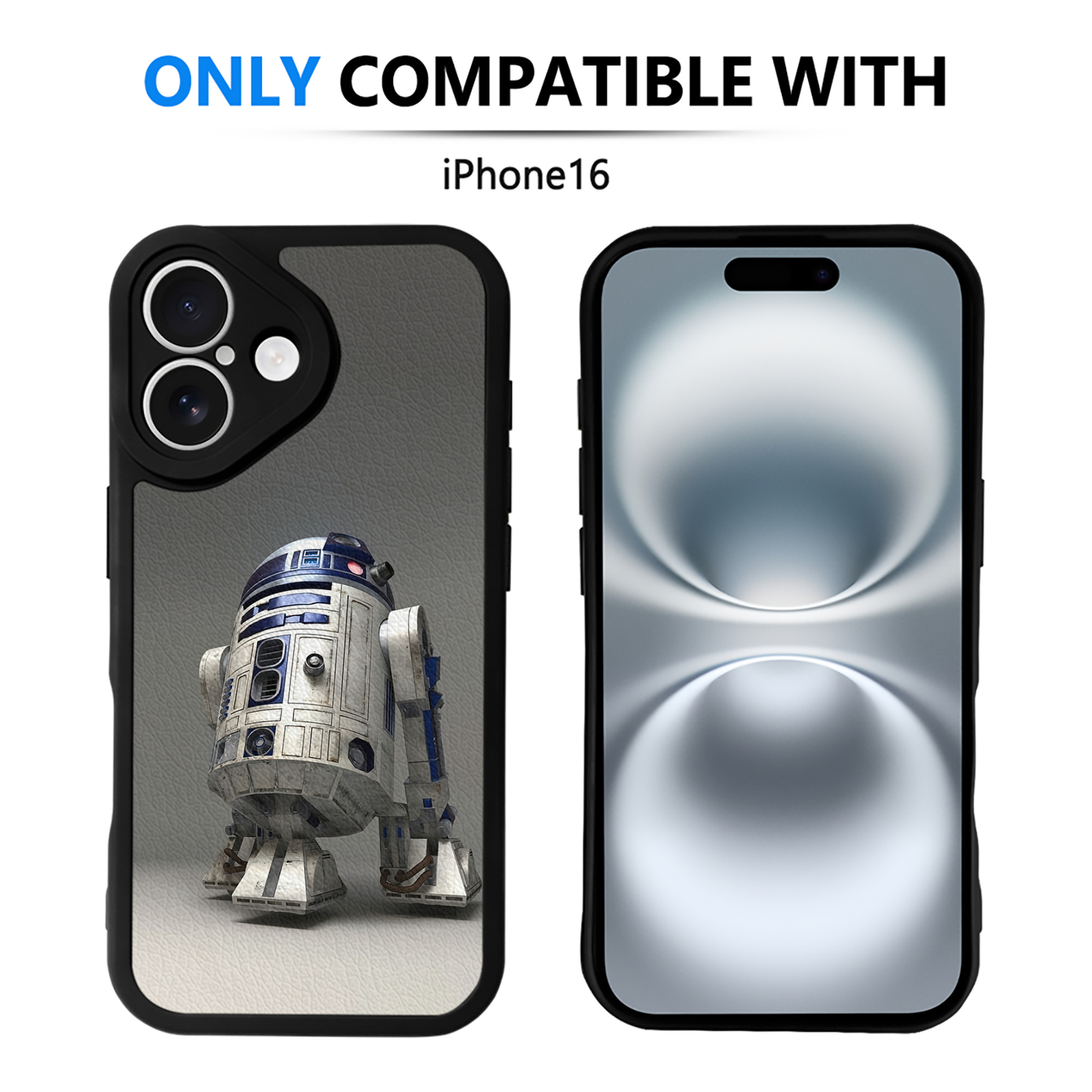 （画像用） スター・ウォーズ Star Wars 【iPhone 16シリーズ対応】シリコンスマホケース（レザー調） 材質：シリコン
